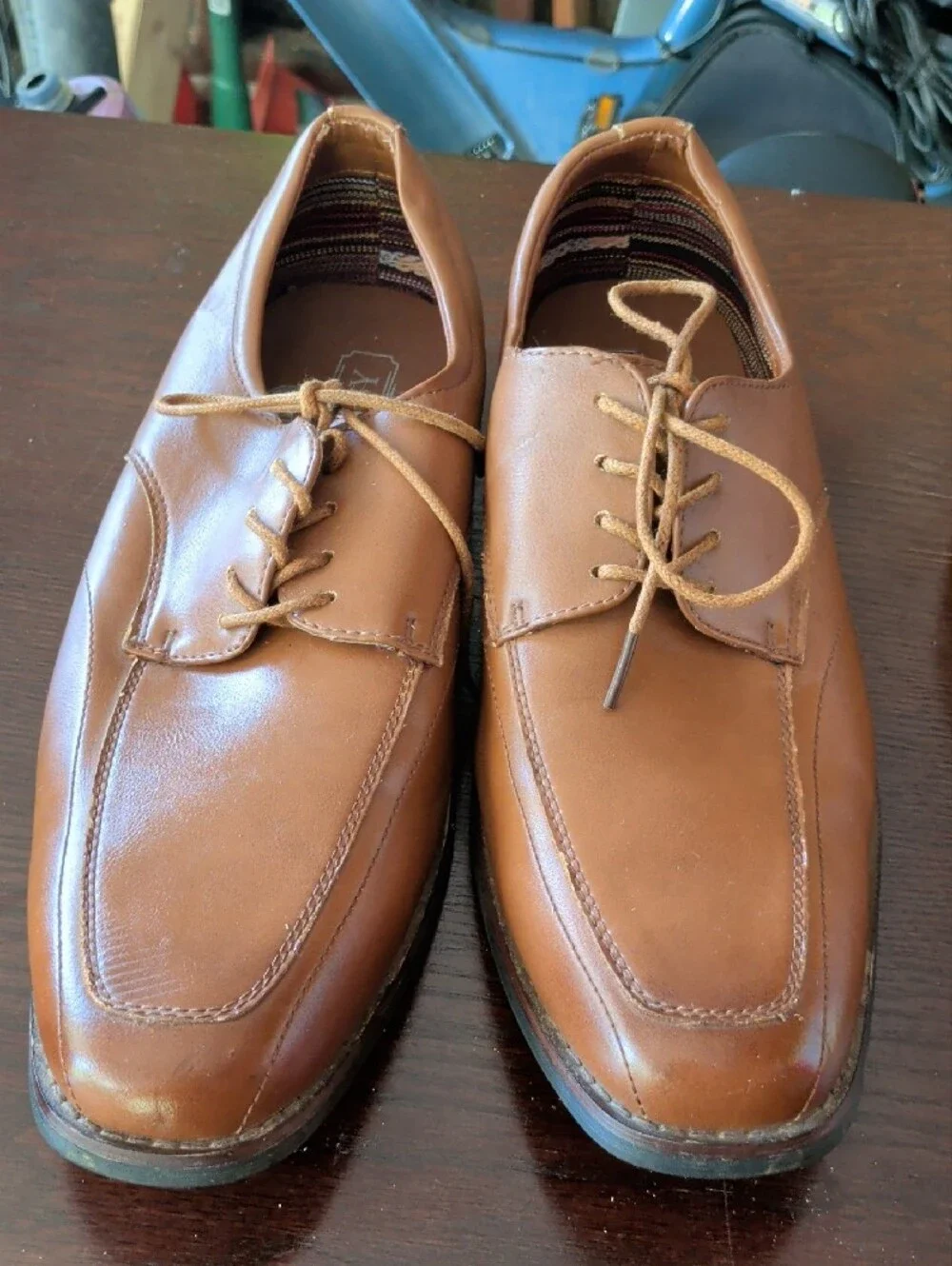 Arizona Jean Company Men’s Brown Leather Derby Oxfords